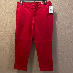 KUT red cropped trouser pants - NEW - Sz 8